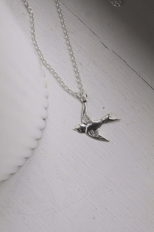 Sterling Silver Swallow Necklace - Jewellery Hut