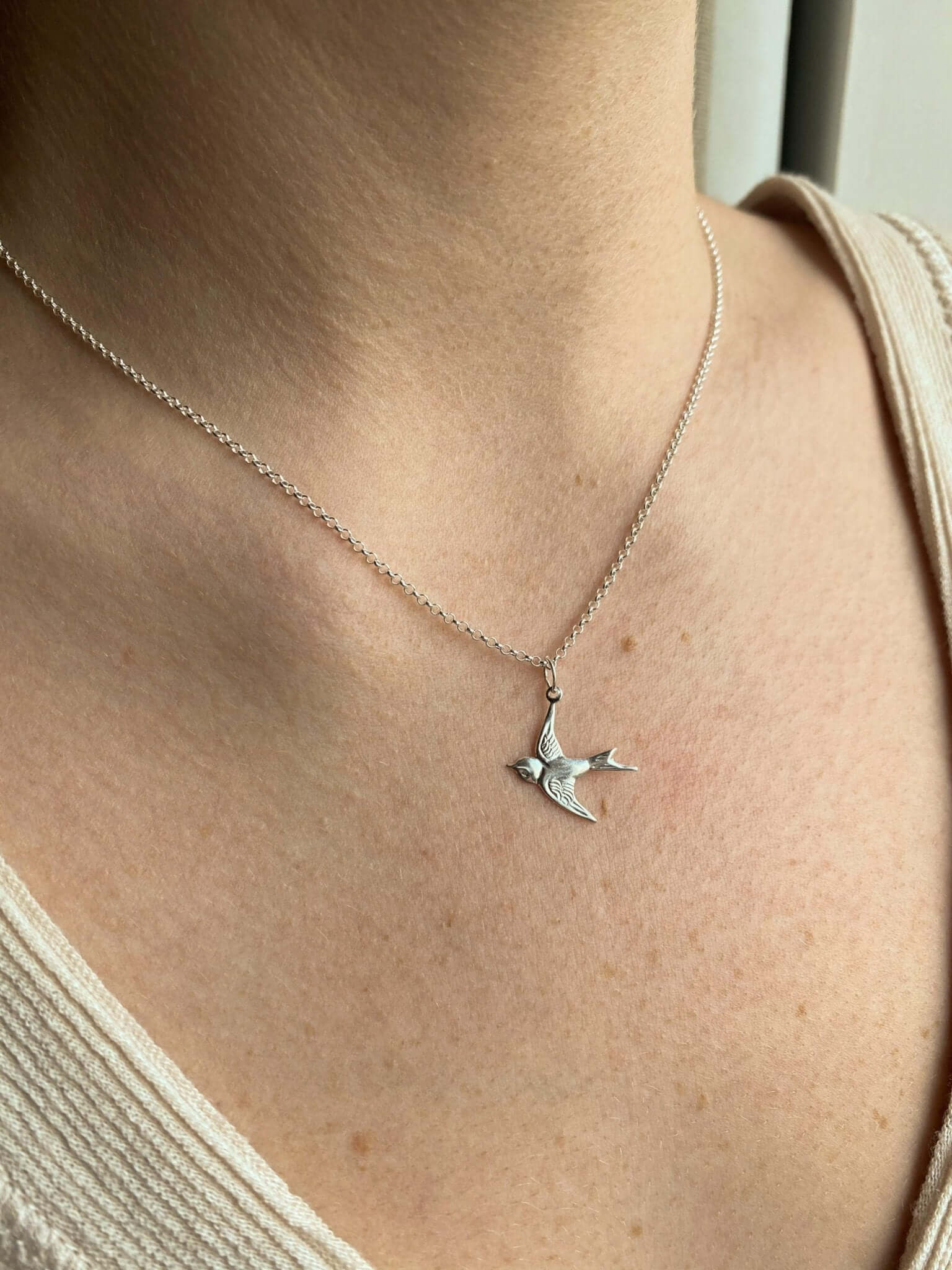 Sterling Silver Swallow Necklace - Jewellery Hut