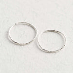 Sterling Silver Textured Hoop Earrings - Jewellery Hut