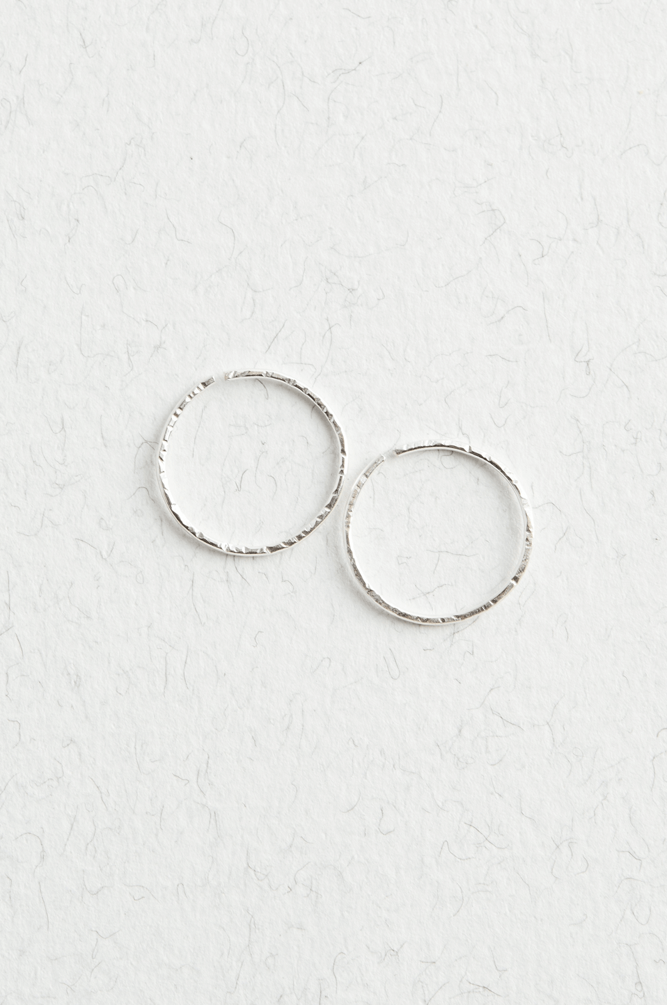 Sterling Silver Textured Hoop Earrings - Jewellery Hut