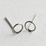 Titanium Circle Stud Earrings - Jewellery Hut