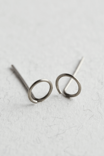 Titanium Circle Stud Earrings - Jewellery Hut