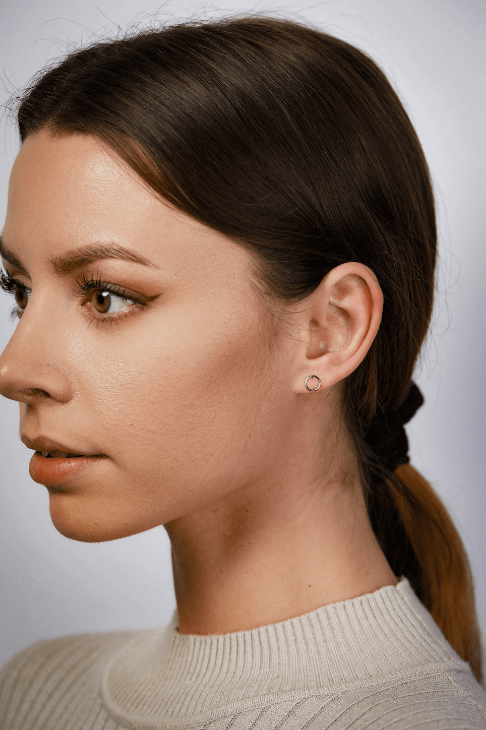 Titanium Circle Stud Earrings - Jewellery Hut
