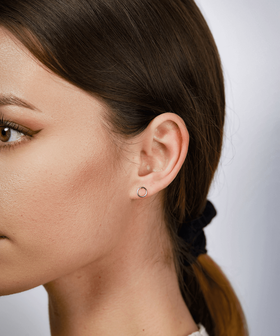 Titanium Circle Stud Earrings - Jewellery Hut
