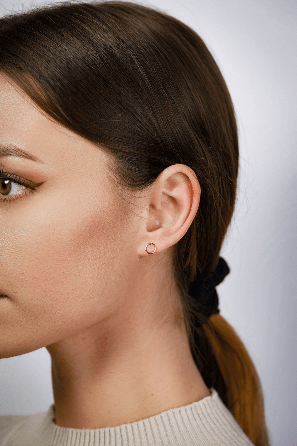 Titanium Circle Stud Earrings - Jewellery Hut