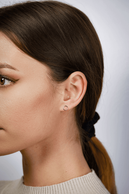 Titanium Circle Stud Earrings - Jewellery Hut