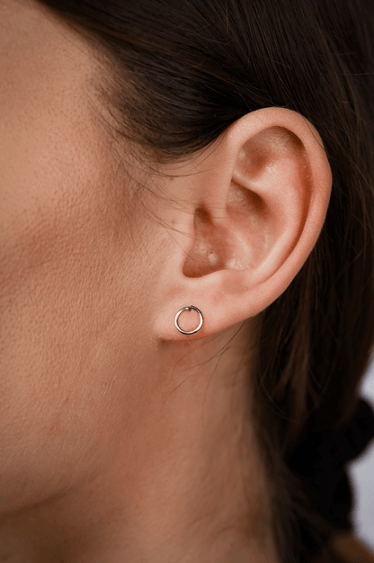 Titanium Circle Stud Earrings - Jewellery Hut