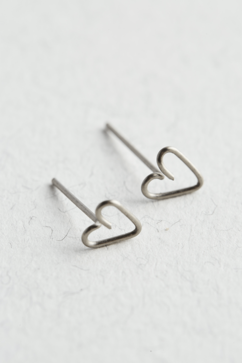 Titanium Heart Stud Earrings - Jewellery Hut